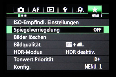 Canon EOS 7D Mark II Menü Einstellungen