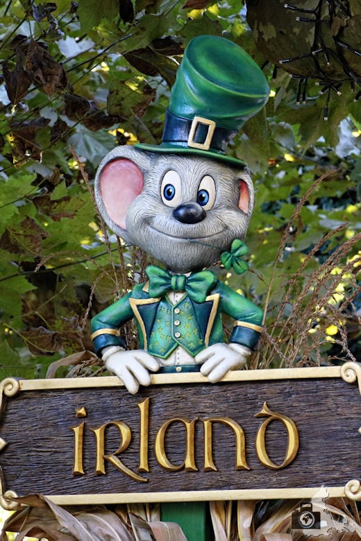 Euromaus im neuen Irland Viertel des Europa-Parks