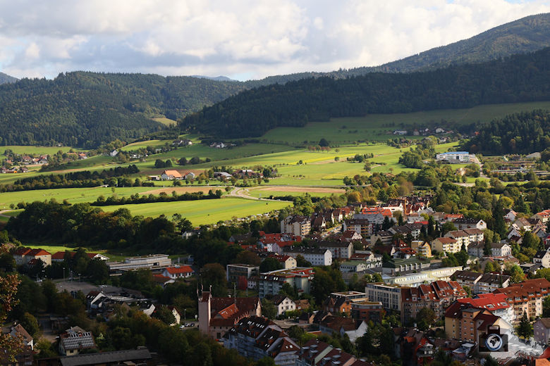 Ausblick von der Kastelburg in Waldkirch