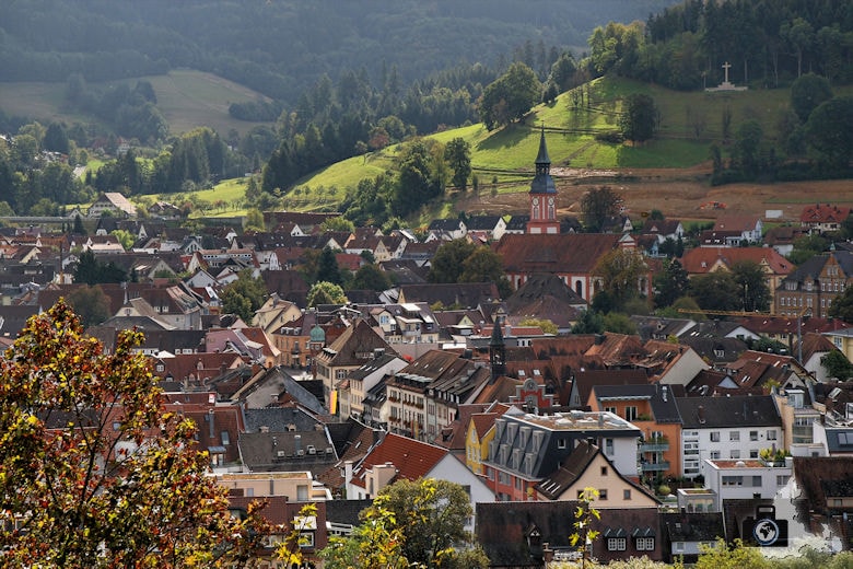 Ausblick von der Kastelburg in Waldkirch