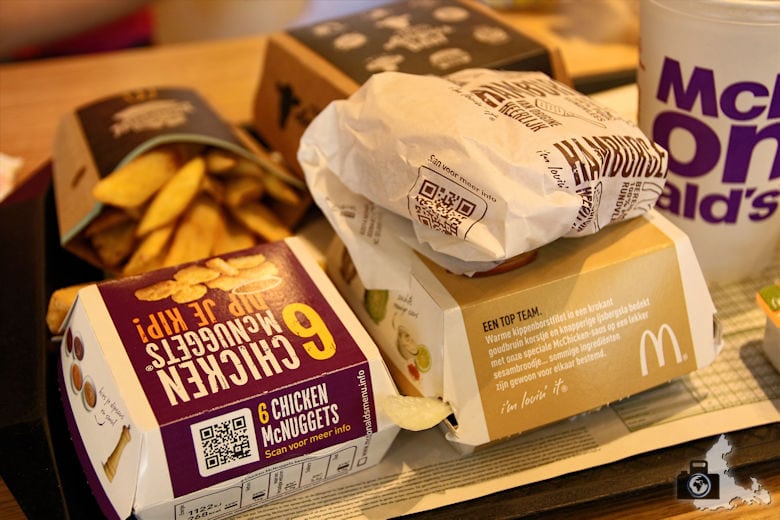 Rotterdam in den Niederlanden - Burger bei McD