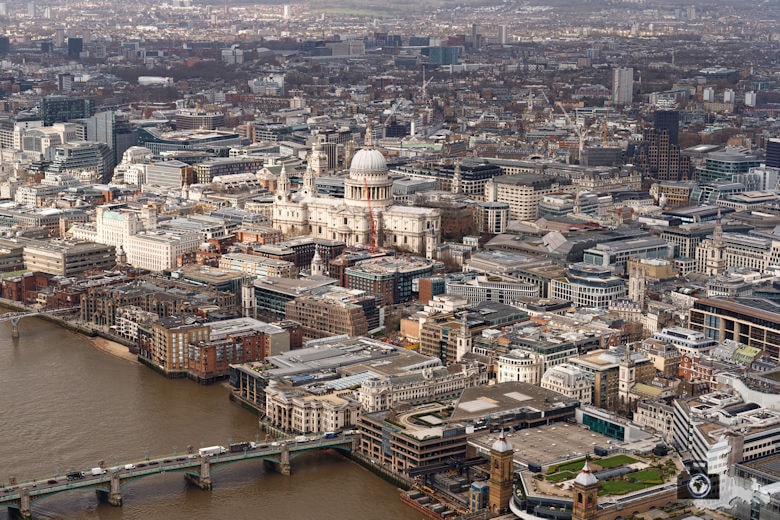 Aussicht aus dem 72. Stock von The Shard in London