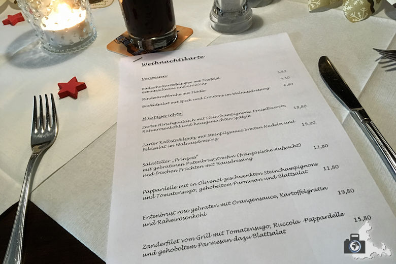 Restaurant-Test - Gasthaus Bären in Freiburg - Speisekarte