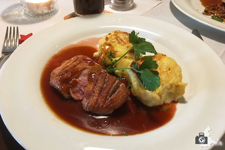 Restaurant-Test - Gasthaus Bären in Freiburg - Entenbrust in Orangensauce