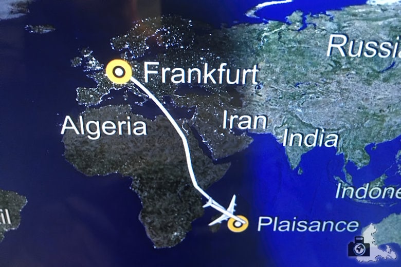 Flug nach Mauritius - Reiseroute