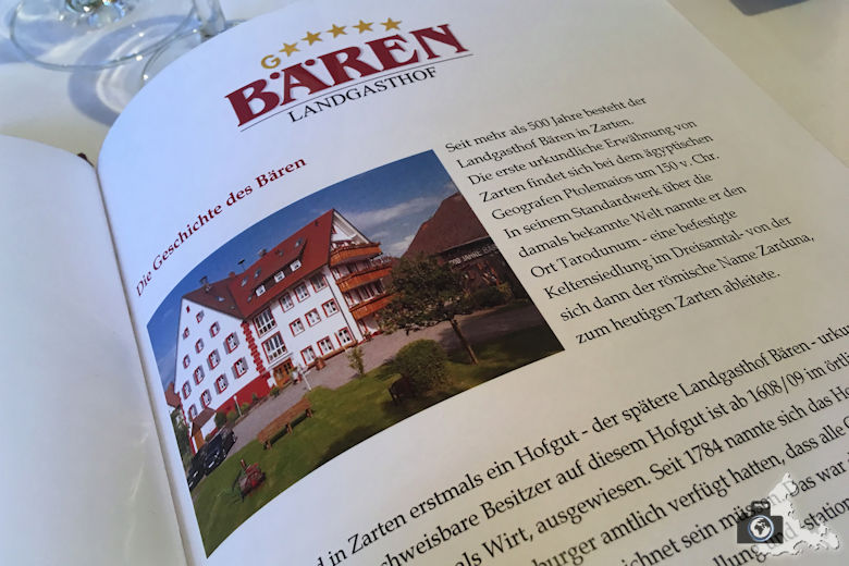 Landgasthof Bären in Zarten - Speisekarte