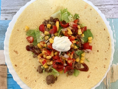 Rezept - Mexikanische Küche - Wraps mit Hackfleisch, Salat & Salsa