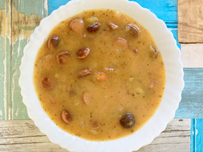 Rezept - Deutsche Küche - Kartoffelsuppe mit Würstchen