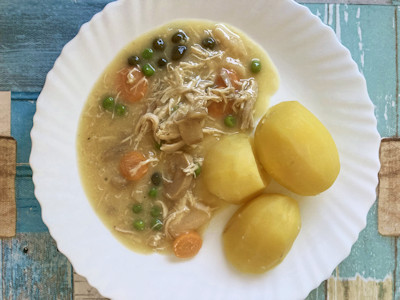 Französische Küche - Hühnerfrikassee