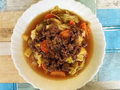 Aromatischer Gemüse-Eintopf mit Bulgogi-Hack Rezept Aromatischer Gemüse-Eintopf mit Bulgogi-Hack Rezept